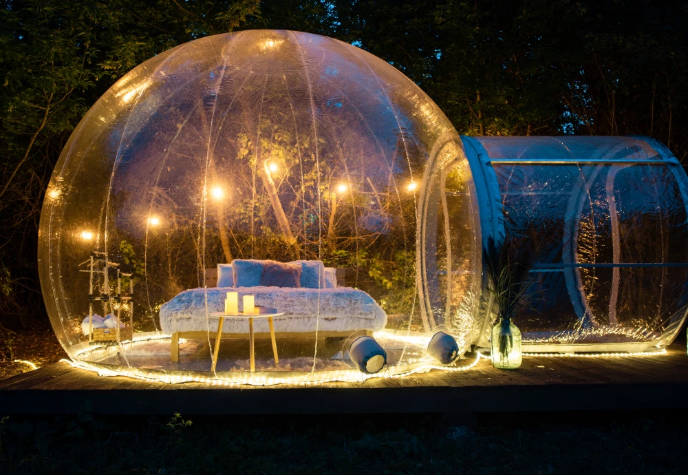 single tunnel bubble tent